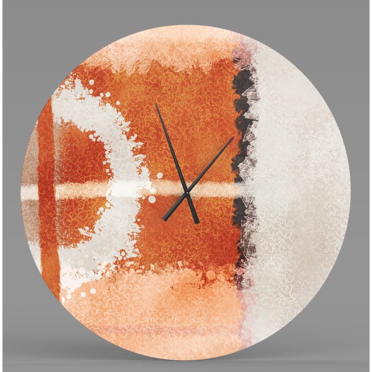 Ebern Designs Metal Wall Clock Wayfair